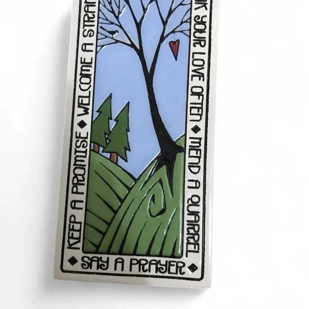 Spooner Creek Designs Etched in Clay Find the Time Tree Hill Pottery Wisconsin